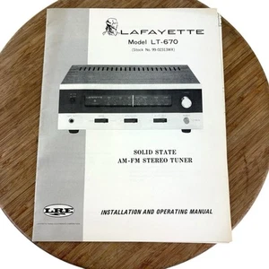 De colección Lafayette Electronics LT-670A Radio FM/AM Estéreo Manual Folleto - Imagen 1 de 8