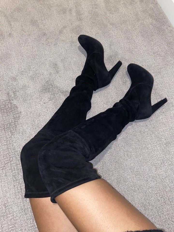 Botas altas hasta el muslo Stuart Weitzman con tacón 8,5 Foto 1 de 4