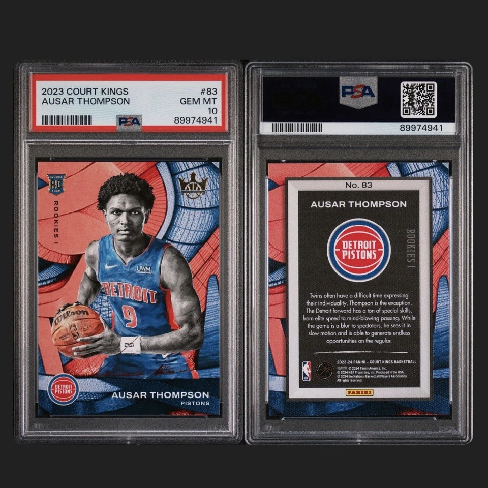 💎PSA 10💎 2023-24 Panini Court Kings Ausar Thompson Rookie Level I Pistons RC - Image 1 of 1
