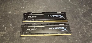 HyperX Fury Black 16GB DDR4 2133 MHZ C14 Kit HX421C14FB2K2/16 - Picture 1 of 4