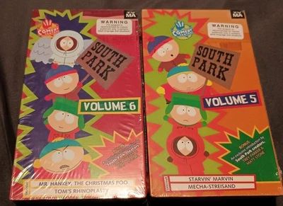 1997 Factory Sealed South Park VHS Tapes Volume 5 & 6 - Image 1 of 2