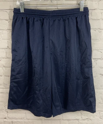 Pantalones Cortos Deportivos Alleson Athletics 80185 Juveniles 100% Poliéster Malla Azul Marino Grandes Foto 1 de 4