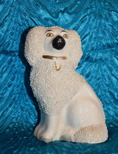 Staffordshire Ware England Poodle Confetti Dog Figurine 4/5" tall - Picture 1 of 14