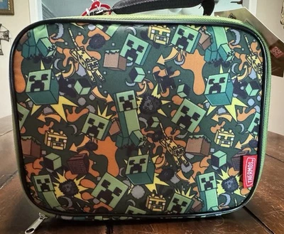 Minecraft Collage Thermos Insulated Lunch Box Green 4 - Image 1 of 4