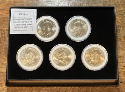 Set of 5 Eisenhower Proof Dollars 40% Silver/ 1971S, 1972S, 1973S, 1974S & 1976S - Image 1 of 4