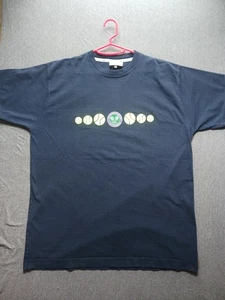 Wimbledon The Championships Tennis Vintage Navy Blue T-Shirt Tee Size Large L  - Picture 1 of 14
