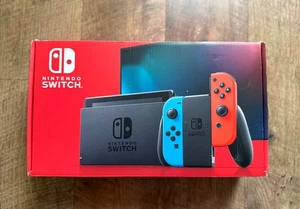 Nintendo Switch 32GB Handheld Console - Neon Red/Neon Blue HAC-001 - Picture 1 of 3