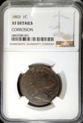 US Coin 1803 Large Cent Draped Bust KM 22 NGC XF Details Corrosion