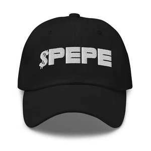 $PEPE the Frog Meme Coin Ticker Cryptocurrency Embroidered Baseball Cap Dad hat - Picture 1 of 10