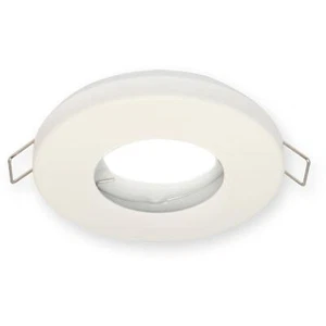 LED Einbaurahmen Bad Feuchtraum Rund IP44 85x36mm Weiß Aluminium Schwenkbar Spot - Picture 1 of 2