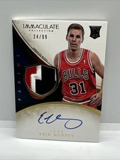 2013-14 Panini Immaculate Rookie Patch Auto Erik Murphy 24/99 Mint 3 Color Patch