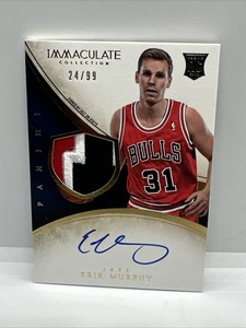 2013-14 Panini Immaculate Rookie Patch Auto Erik Murphy 24/99 Mint 3 Color Patch