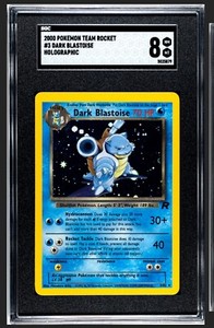 Dark Blastoise 3/82 Team Rocket SGC 8 NM MINT Holo Rare 2000 WOTC Pokémon