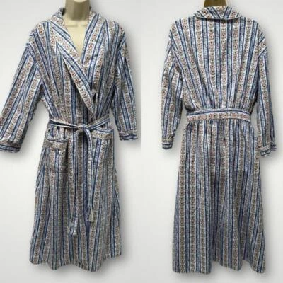 Bata Lanz of Salzburg M franela tirolesa corazones largos flores rayas algodón Foto 1 de 4