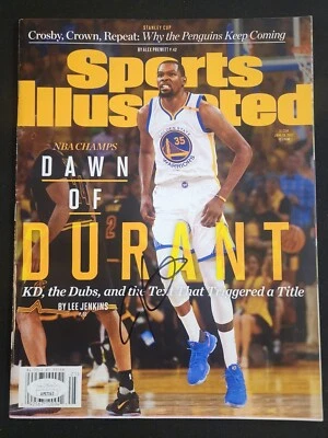 Kevin Durant Signed Warriors Sports Illustrated June 19th 2017 Issue JSA AP87065 - Image 1 of 4