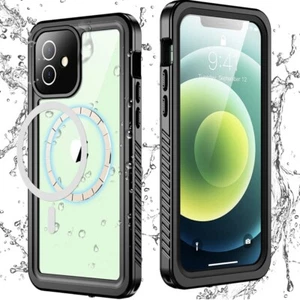 Black Clear PhoneCase Compatible with MagSafe for iPhone 12 Pro 6.1” Heavy duty - Picture 1 of 3