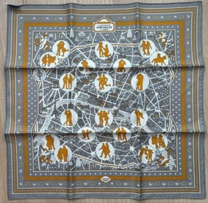 HERMES Carre 55 LES NOUVEAUX AMOUREUX DE PARIS Silk Scarf Pierre Marie - Picture 1 of 4