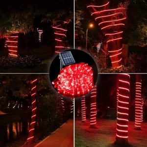 Outdoor Solar 50LED String Lights Powered Twinkle Copper Wire Fairy Rope Garden - Picture 1 of 12