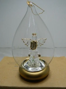 Vintage Avon Brilliant Spun Blown Glass Angel Christmas Ornament in Original Box - Picture 1 of 4