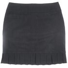 Vintage Portmans Black Pinstrip Pencil Skirt Made In Australia Pleated Hem Sz 16