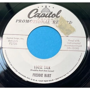 Freddie Hart Loose Talk / Wesley Marilyn Tuttle Never 45 Country Bopper Capitol - Imagen 1 de 4