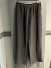 Windsmoor 14 Grey Crinkle Finish Wide Leg Lined Trousers *IMMACULATE CONDITION*