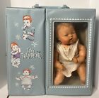 1960s Ideal Tiny Thumbelina Baby Doll Turn Knob Head Moves w Case WORKS