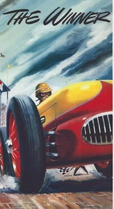 Indy Car Indy 500 Monsanto Tires Checker Flag Vintage Print Ad Fortune June 1952 - Picture 1 of 2