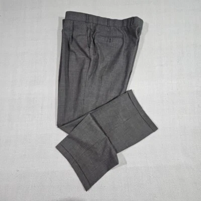 Pantalones de vestir Bert Pulitzer para hombre W48 L30 marco plisados pierna recta mezcla de lana Foto 1 de 4