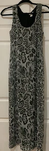 Chico’s Sz 0.5 Sleeveless Lightweight Lined Animal Print Maxi w/ Tie Zipper EUC - Picture 1 of 6