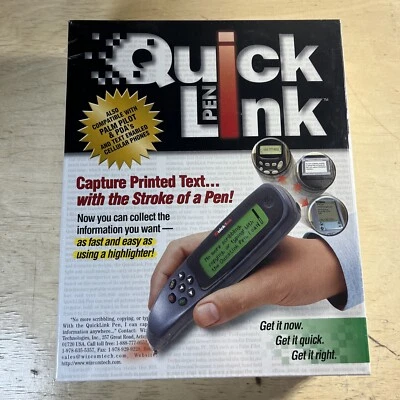 1999 WizCom QuickLink Pen Handheld Scanner Super Pen Brand New Sealed  - Image 1 of 4