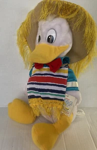 Vintage Used Disneyland Disney World Three Caballeros Donald Duck Plush W/ Tags - Picture 1 of 6