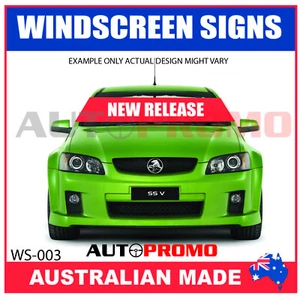 Car or Truck Windscreen Banner Sign - Car, Small, 4WD size - NEW RELEASE - Picture 1 of 1