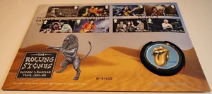 Rolling Stones Bridges to Babylon Tour Silver Plated Medal Cover Royal Mail FDC - Imagen 1 de 11