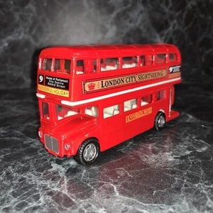 Autobús de juguete para niños diecast metal Londres Inglaterra transporte de vehículos de dos pisos - Imagen 1 de 12