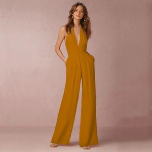 Neckholder TOP Jumpsuit Overall Hosenanzug Overalls rückenfrei Kleid - Bild 1 von 23