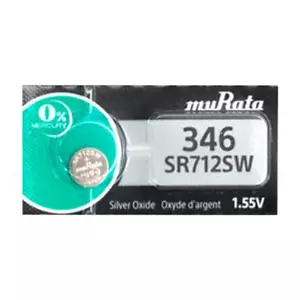 Murata 346 SR712SW 1.55V Silver Oxide 0% Hg Mercury Free Watch Battery 1 Battery - Picture 1 of 1