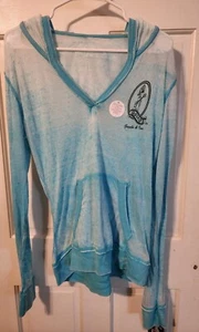 QUITOS GAZEBO SHIRT BRITISH VIRGIN ISLANDS WOMENS XL TORTOLA LIGHTWEIGHT BLUE - Picture 1 of 4