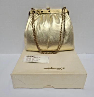 Vintage 1950's Harry Levine Gold Chain Handle Purse USA Quiet Luxury  - Image 1 of 4