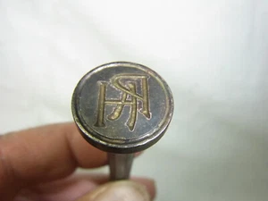 Wax Seal Rose Brass Vintage German #P - Picture 1 of 9