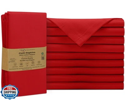 Ruvanti Premium Cloth Napkins Set of 12, 18x18 Inches, 100% Cotton, Washable, - Image 1 of 4