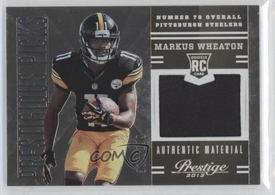 2013 Prestige Prestigious Picks Gold Materials /399 Markus Wheaton #14 Rookie RC - Image 1 of 2