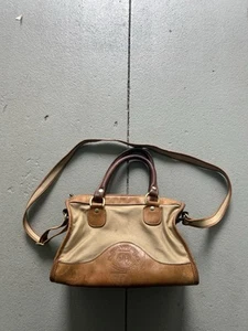 Vintage Genuine Ghurka No 16 The Keeper Tan Leather Canvas Satchel Bag - Picture 1 of 5