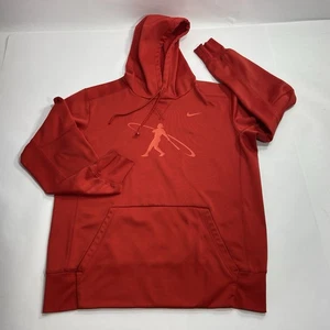 Nike BSBL Swingman Dri Fit Men’s Medium Red Hoodie Hooded Sweatshirt Baseball - Picture 1 of 7