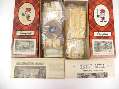 Campbell HO Grist Mill + Abandoned House Building kits,, (lot sb) - Image 1 of 3