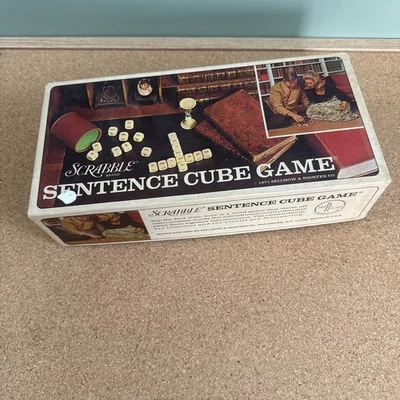 Scrabble Sentence Cube Game Vintage COMPLETE - Image 1 of 4