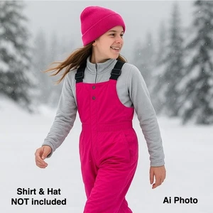 Columbia Jugend Mädchen 18/20 rosa Omni-Shield wasserdicht Schnee Ski Latzhose - Bild 1 von 21