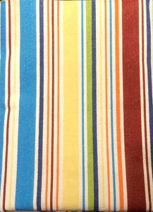 Longaberger 36" Tisch quadratisch - sonniger Tag Streifen Stoff - Top Zustand! - Bild 1 von 2