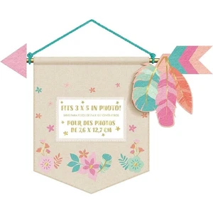 Boho Geburtstag hängende Leinwand Foto Einlage Schild Bohemian Chic Wild Girl Neu - Bild 1 von 1