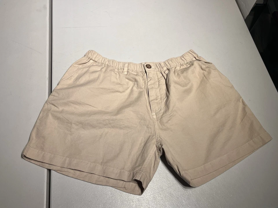 Chubbies Shorts Men's XXL Khaki Brown 5.5" inseam Elastic Waist Cotton Casual - Image 1 of 4